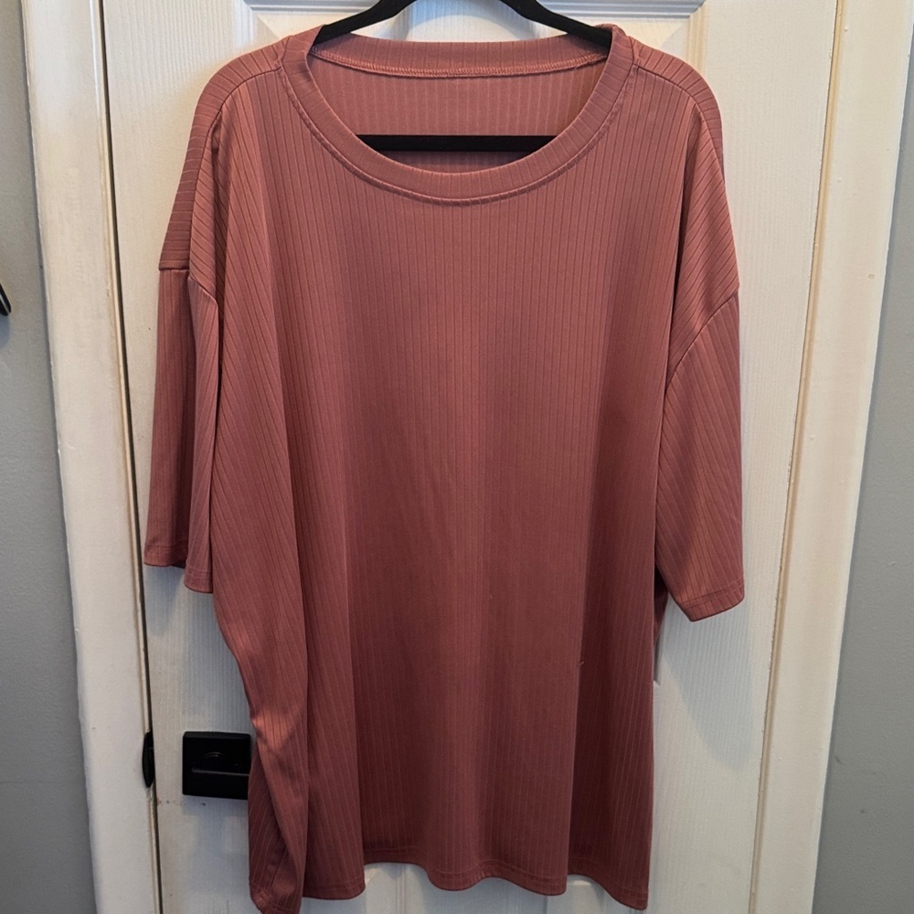 Women's Ribbed Mauve Top